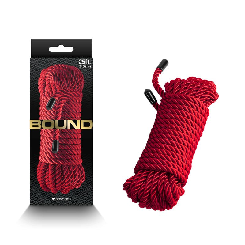 NS Novelties Bound Rope Red Bondage Rope for Sexual Restraint Play - - Cuffs and Restraints