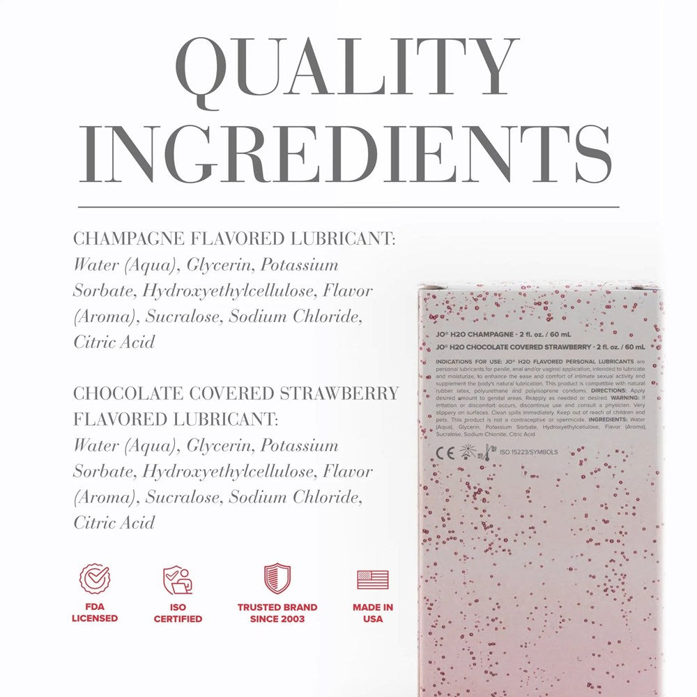 System Jo Sweet and Bubbly Champagne 60ml & Chocolate 60ml Flavored Lubricant Set - - Lubricants and Lotions