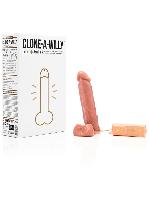 Empire Labs Clone A Willy Plus Balls Kit Medium Skin Tone Creates Custom Dildo - - Sex Kits