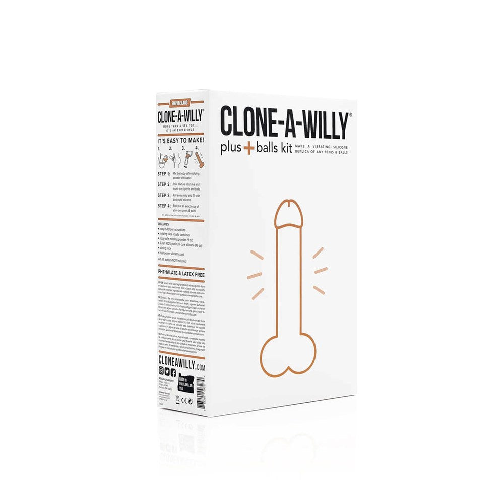 Empire Labs Clone A Willy Plus Balls Kit Medium Skin Tone Creates Custom Dildo - - Sex Kits