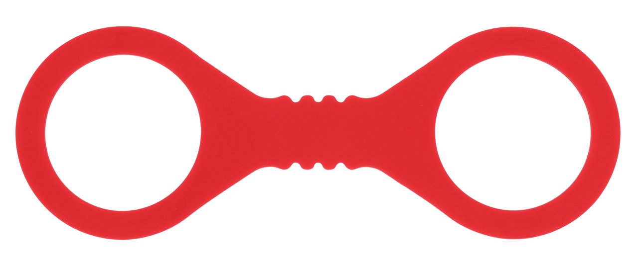 Sex & Mischief Amor Silicone Hand Cuffs Restraints Red - - Cuffs And Restraints