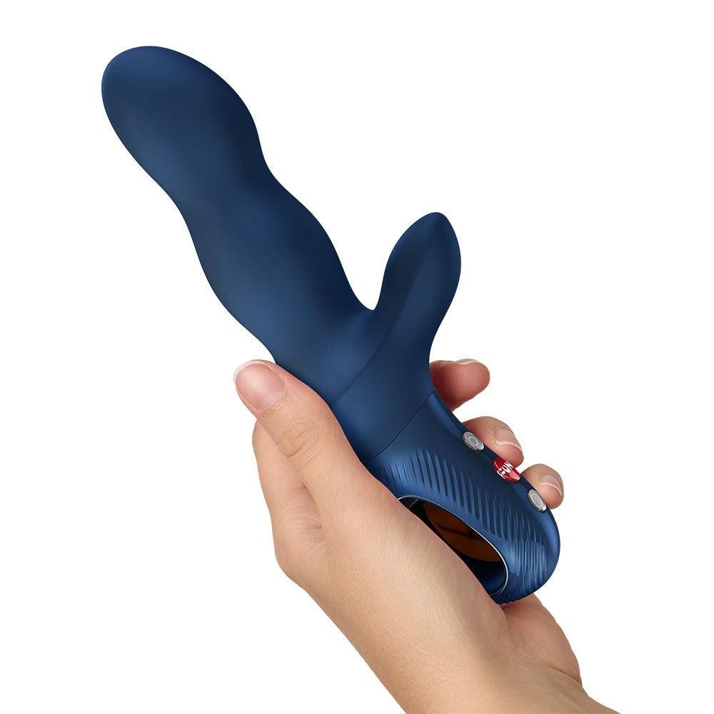 Fun Factory BI STRONIC CRAVE Thrusting Rabbit Massager - Blue - Rabbit Vibrators