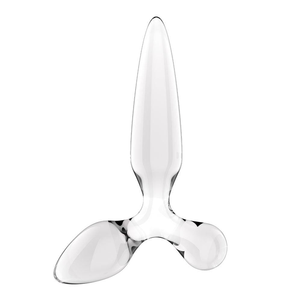Satisfyer Triple Crystal 2 Glass 3-in-1 Anal Plug - - Butt Plugs