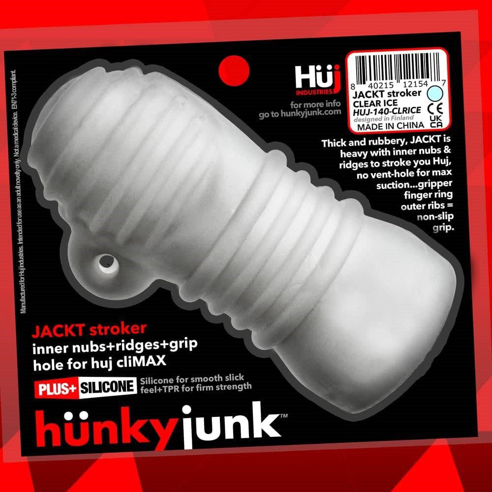 Hunkyjunk Jackt Realistic Mens Stroker with Plus+SILICONE and Suction - - Masturbators and Strokers