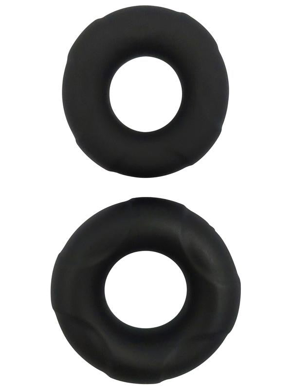 Evolved Playful Nero Liquid Silicone 2 Pack Cock Rings Super Stretch - - Silicone Cock Rings