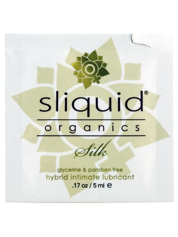 Sliquid Organics Silk Pillows Water Based Intimate Lubricant .17 Oz Hybrid - - Water Based Lubes