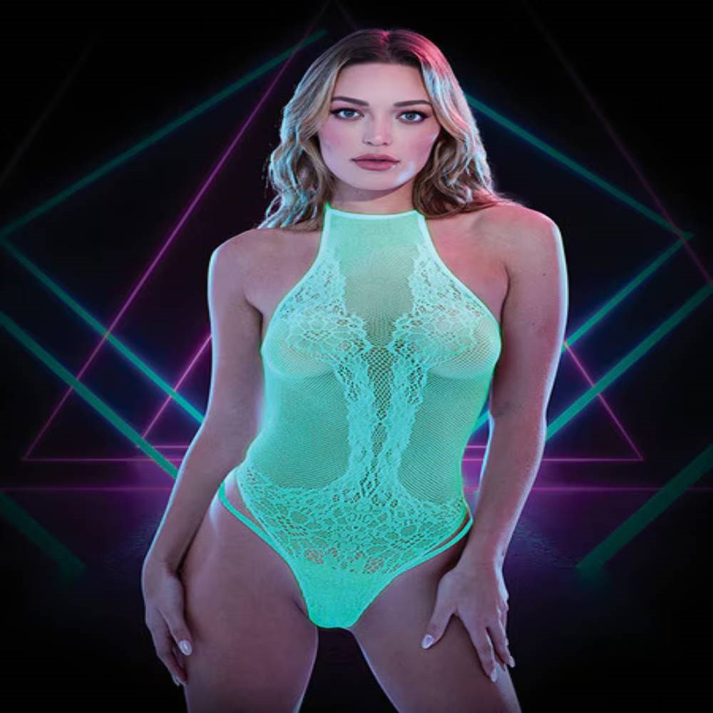 Xgen Products Lapdance Lingerie Glow In The Dark Womens Sheer Teddy - - Teddies and Bodysuits