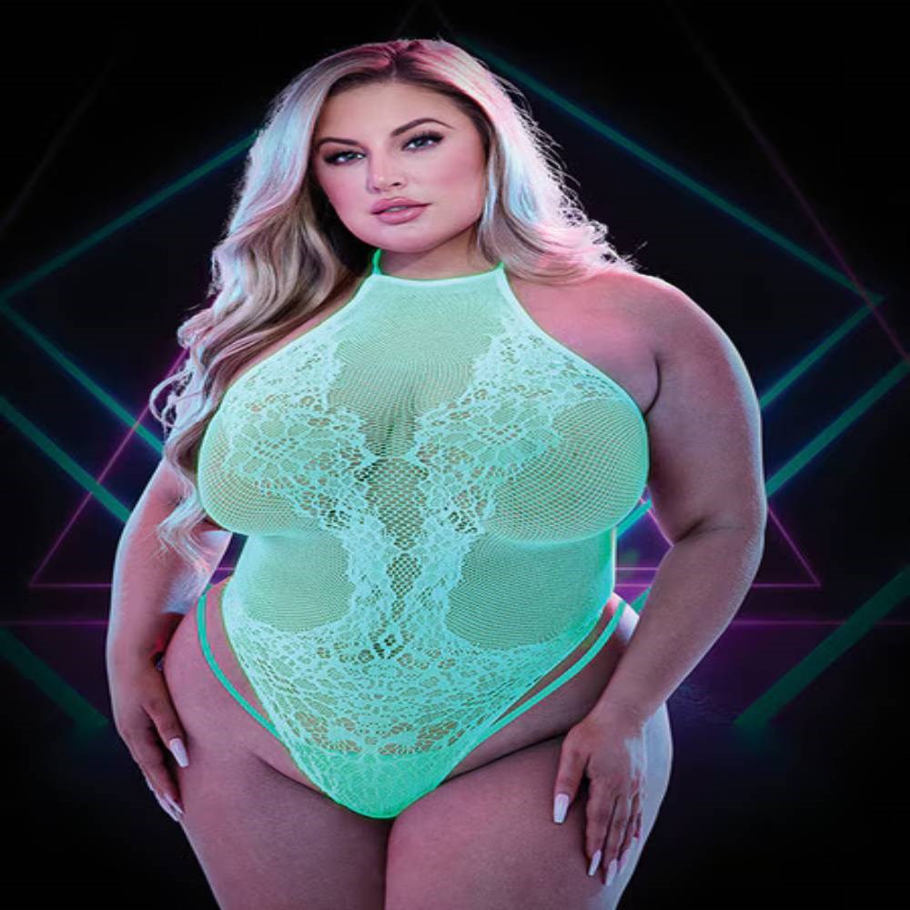 Xgen Products Lapdance Lingerie Glow In The Dark Womens Sheer Teddy - - Teddies and Bodysuits