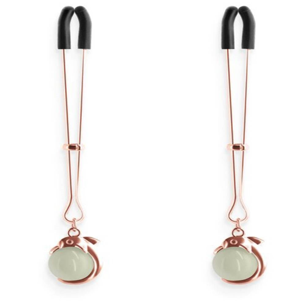 NS Novelties Bound Nipple Clamps G1 with Adjustable Pressure Control - - Nipple and Clit Clamps