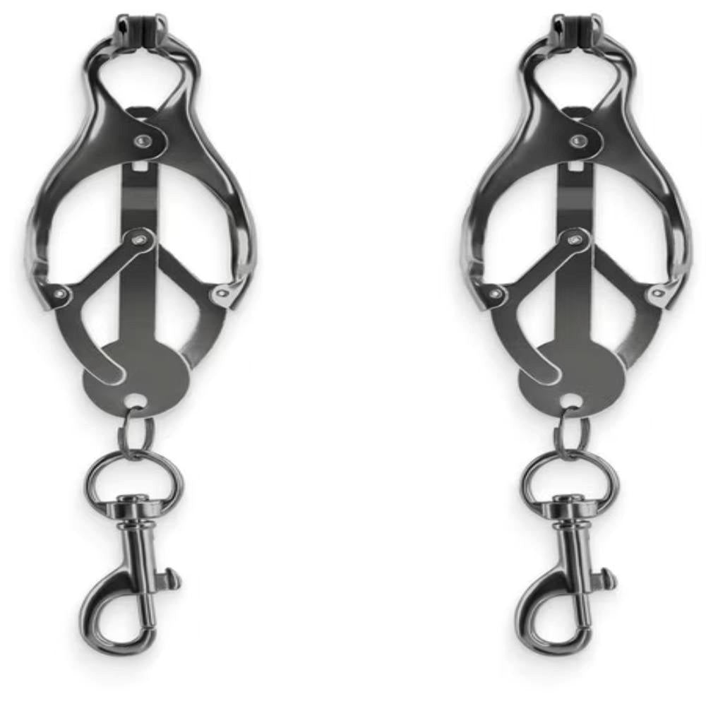 NS Novelties Bound Sexy Nipple Clamps C3 Premium Metal with Silicone Tips - - Nipple and Clit Clamps