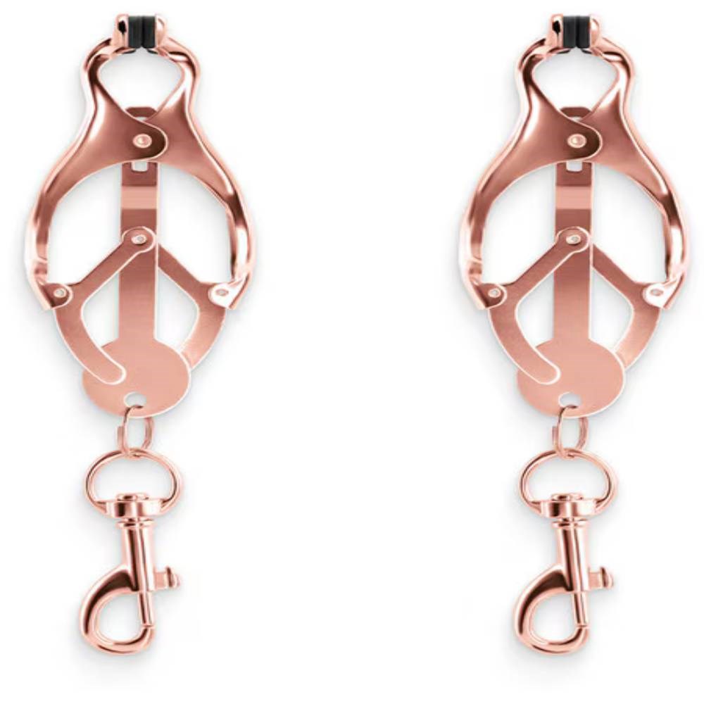 NS Novelties Bound Sexy Nipple Clamps C3 Premium Metal with Silicone Tips - - Nipple and Clit Clamps