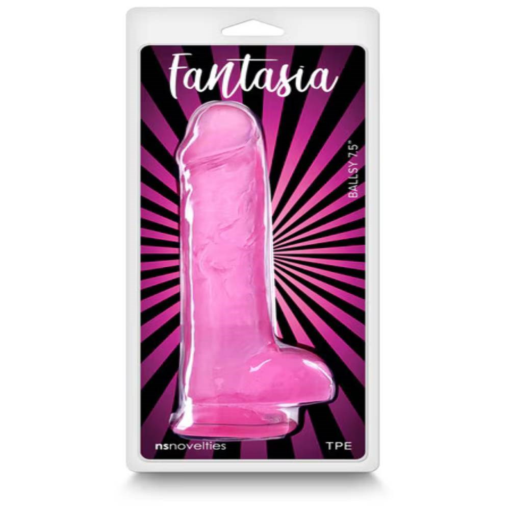 NS Novelties Fantasia Ballsy 7.5 inches Realistic Cock Premium TPE Dildo - - Realistic Dildos
