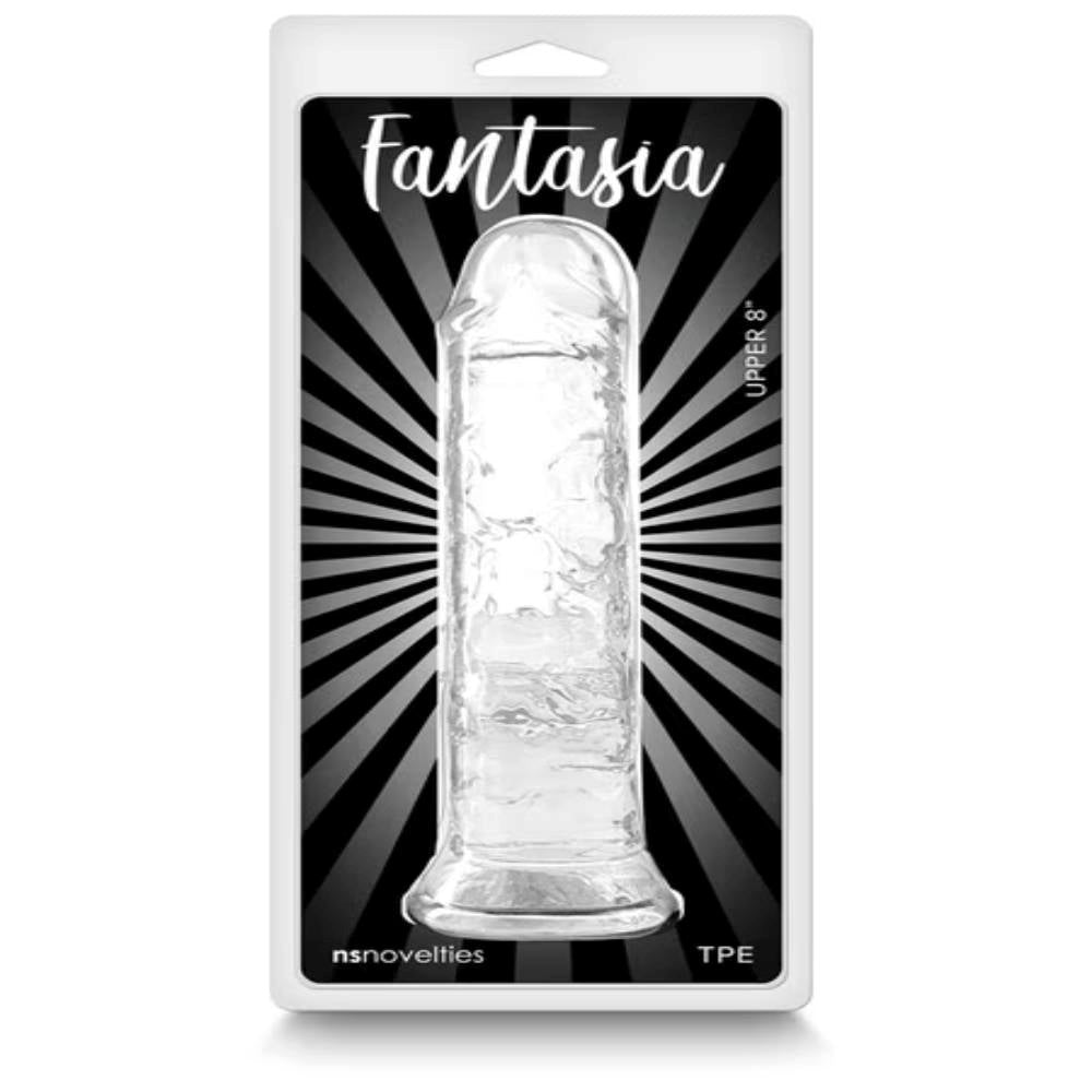 NS Novelties Fantasia Upper 8 Inch Realistic Dong Premium TPE Dildo - - Realistic Dildos