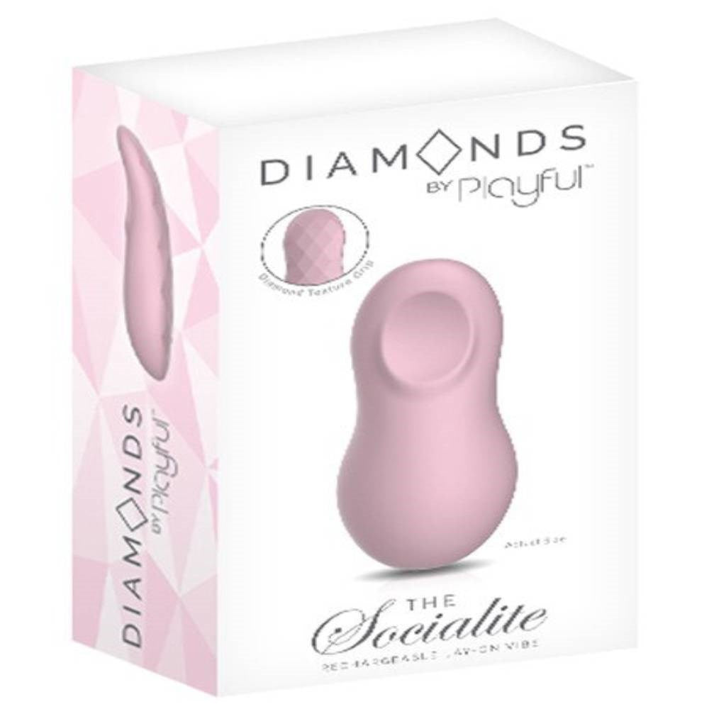 Evolved Playful Diamonds The Socialite Rechargeable Lay On Vibrator - - Personal Massagers