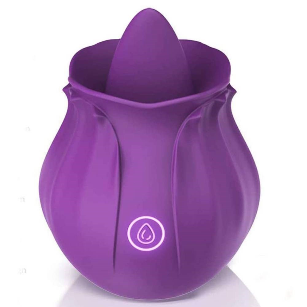 BDStyle 7 Functions Flower Tongue Vibrator 7 Vibration Patterns - - Finger and Tongue Vibrators