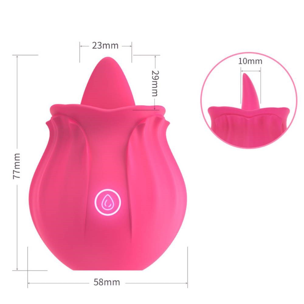 BDStyle 7 Functions Flower Tongue Vibrator 7 Vibration Patterns - - Finger and Tongue Vibrators