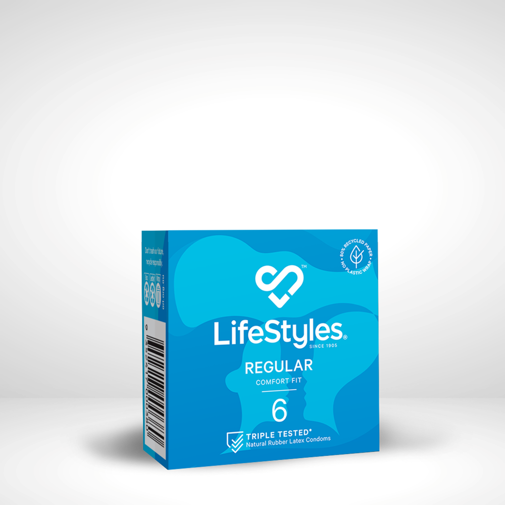 Lifestyles Regular Comfort Fit Condoms 6 Pack - - Condoms
