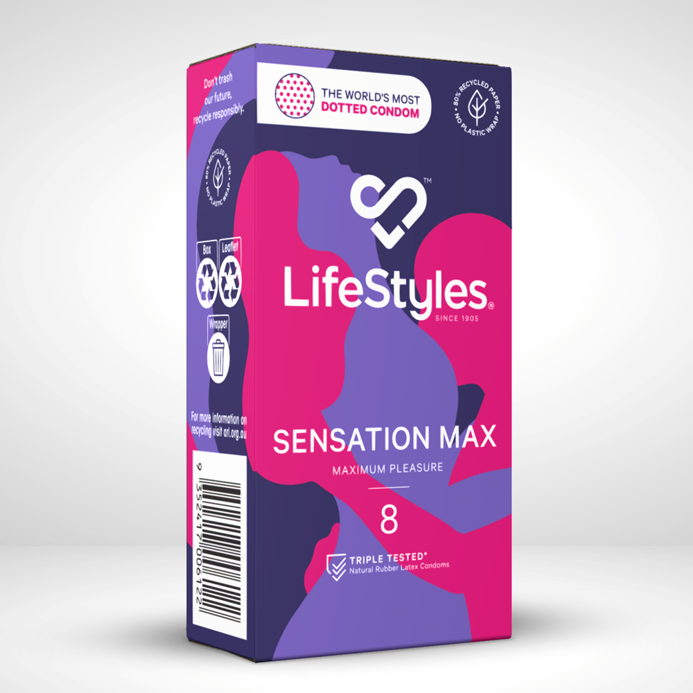 LifeStyles Sensation Max Condoms 8 Pack - - Condoms