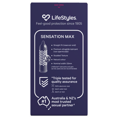 LifeStyles Sensation Max Condoms 8 Pack - - Condoms