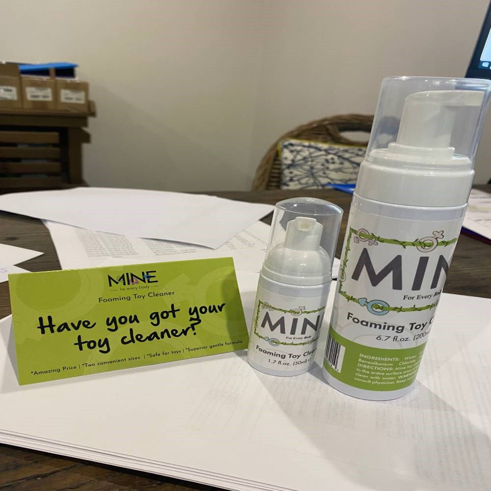 Mine Foaming Adult Toy Cleaner 1.7 Oz Advanced Formula for Sex Toys - - Adult Toy Cleaner