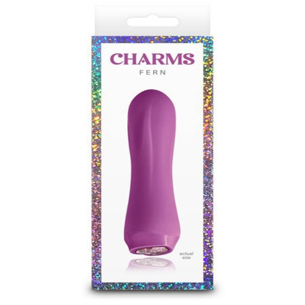 NS Novelties Charms Fern Rechargeable Clitoral Vibrator with LED Heart Control - - G-Spot Vibrators
