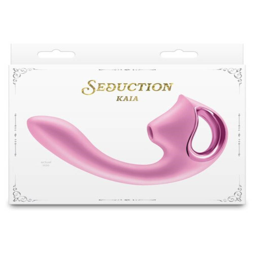 NS Novelties Seduction Kaia Metallic G Spot Vibrator with Air Pulse Technology - - G-Spot Vibrators