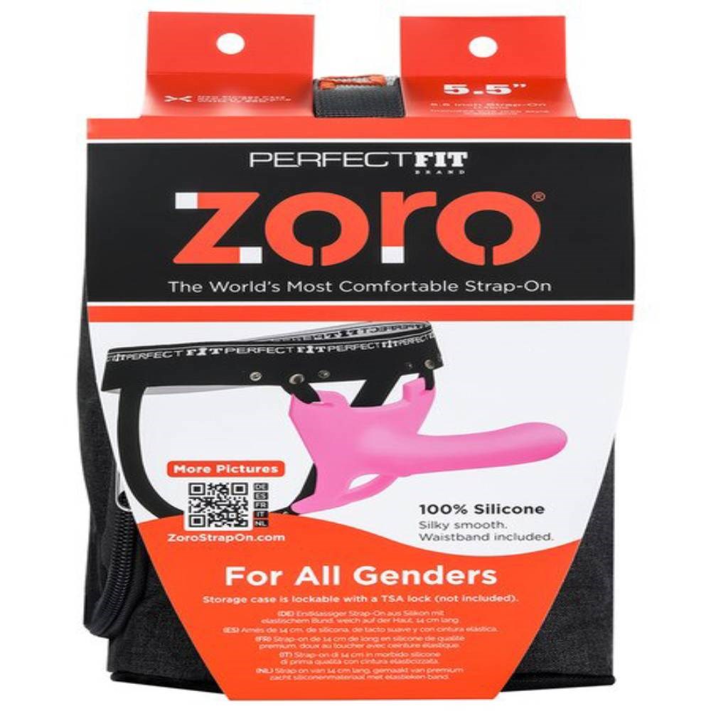 Perfect Fit Zoro 5.5 inches Strap On with Case Harness Free Design - - Strap On Sextoys