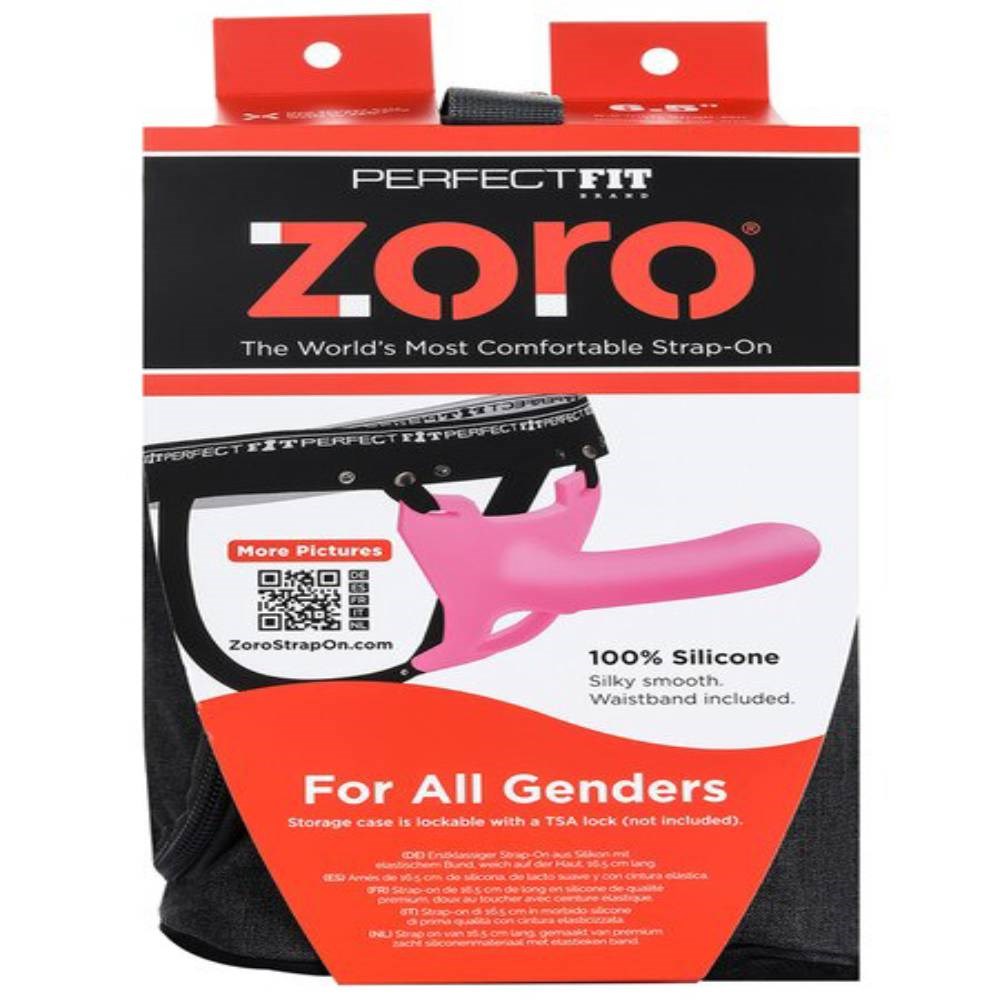 Perfect Fit Zoro 6.5 inches Strap On with Case One Piece Harness Free - - Strap On Sextoys