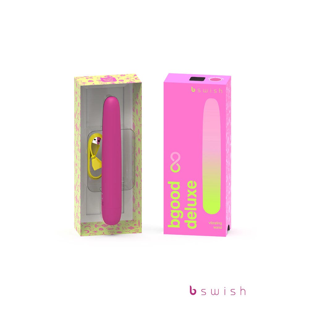 B Swish Bgood Infinite Deluxe 18 cm USB Rechargeable Wand Vibrator Powerful - - Body Wands