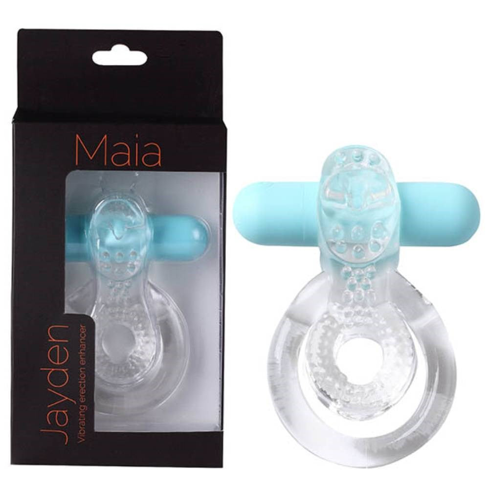 Maia Toys Maia Jayden USB Rechargeable Vibrating Cock & Ball Rings Enhancer - - Vibrating Cock Rings