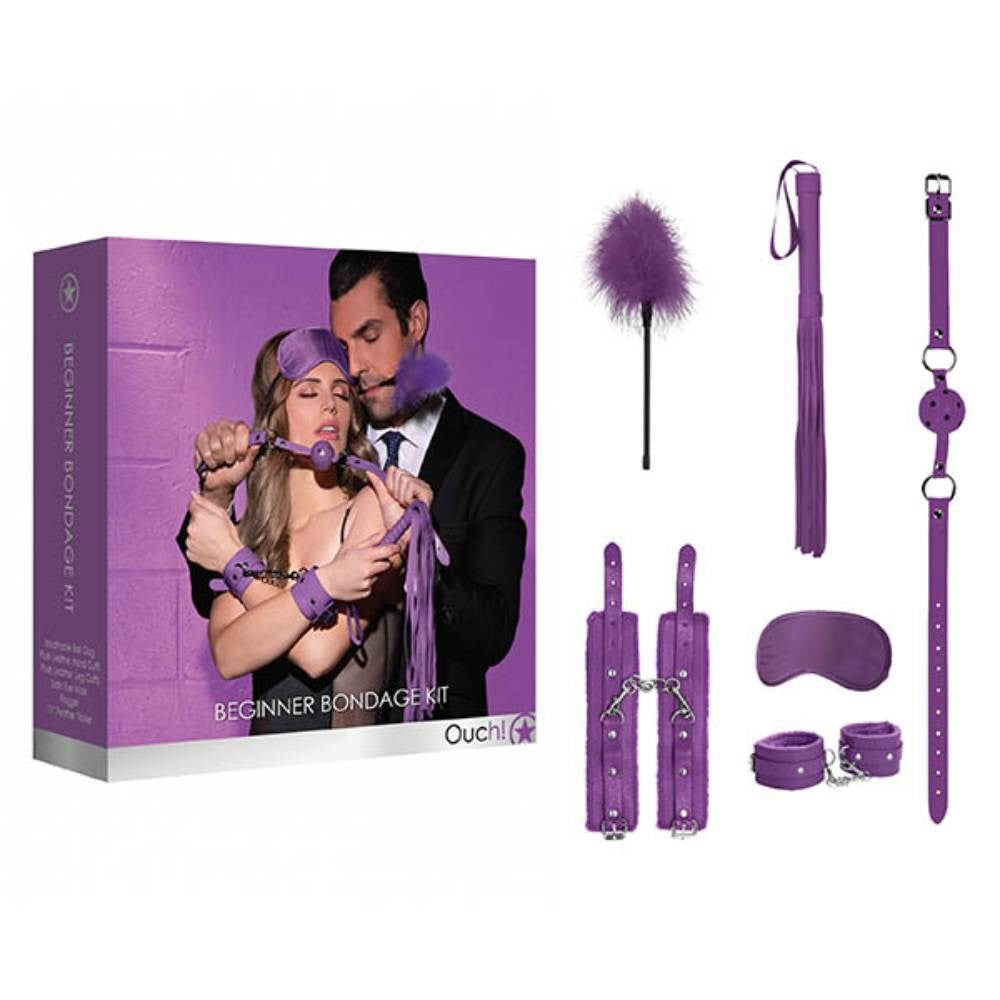Shots Toys Ouch! 5 Piece Set Beginners Bondage Kit Complete BDSM Starter - - Bondage Kits