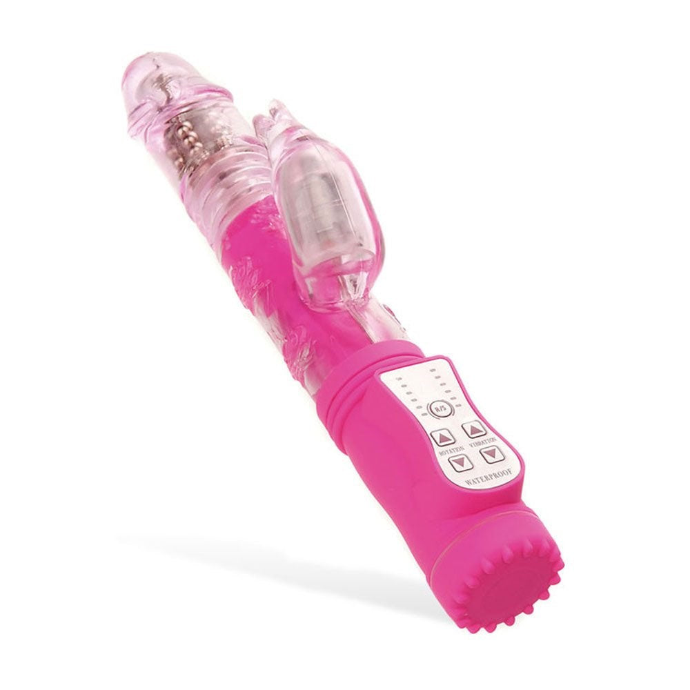 Adam & Eve Eves First Vibrating and Thrusting Rabbit Vibrator Pink Dual Stimulation - - Rabbit Vibrators