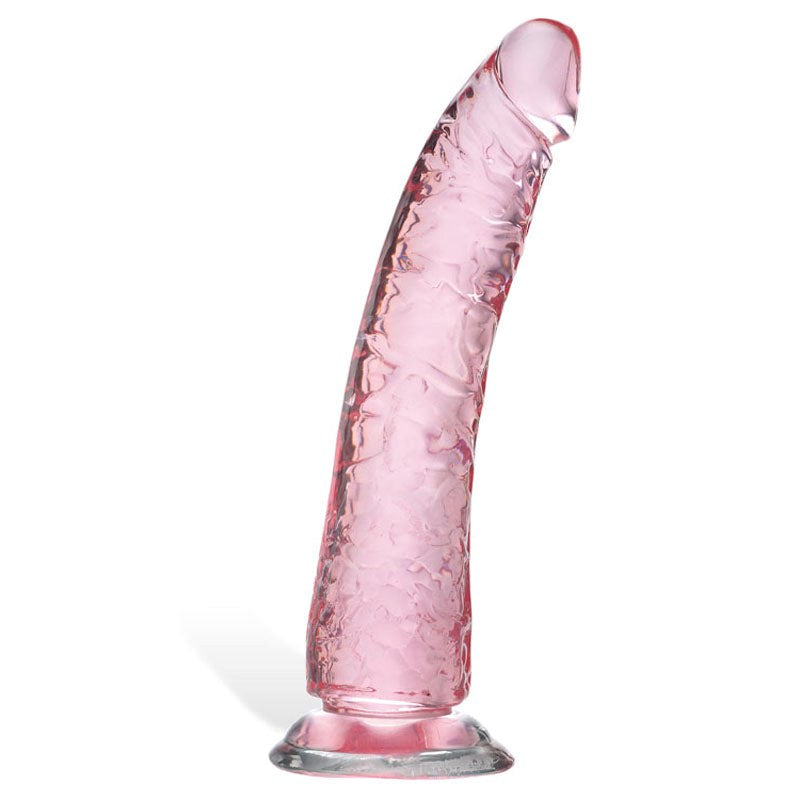 Adam & Eve Pink Jelly Realistic Dildo Pink 21 cm with Suction Cup Base - - Realistic Dildos