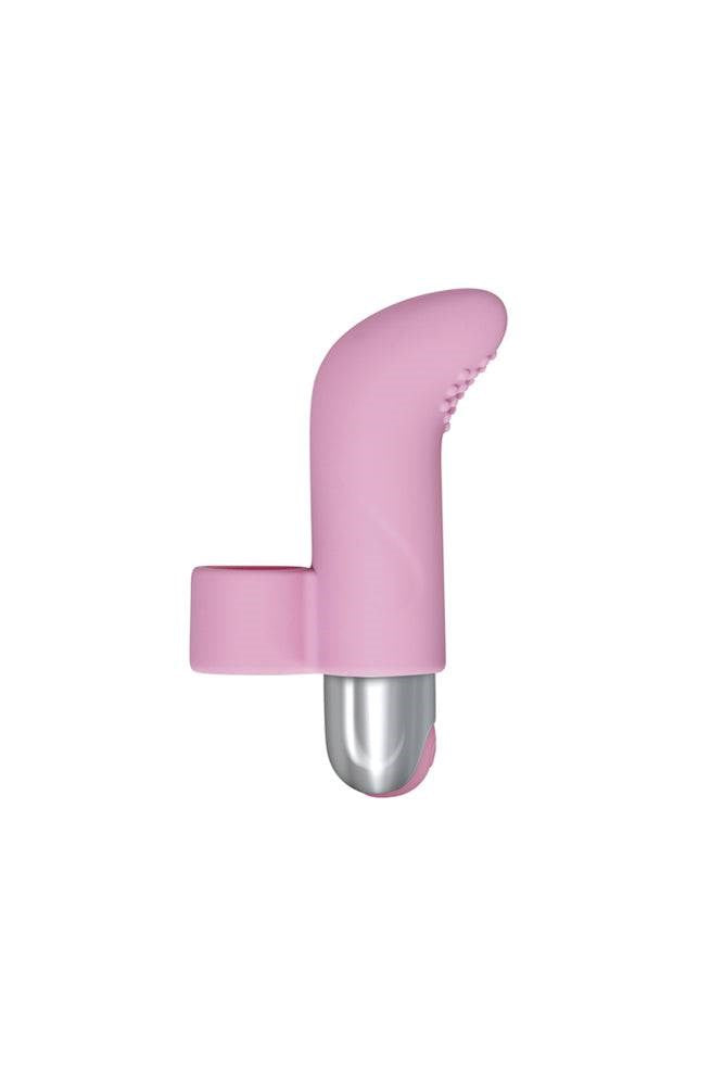 Adam & Eve Silicone USB Rechargeable Finger Vibrator Pink with 10 Patterns - - Finger and Tongue Vibrators