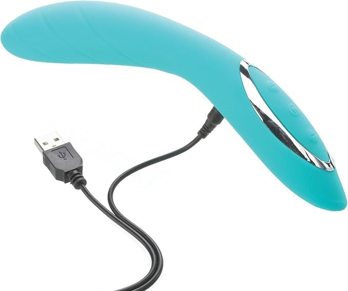 Adam & Eve The G Gasm Curve G Spot Vibrator Aqua USB Rechargeable - - G-Spot Vibrators