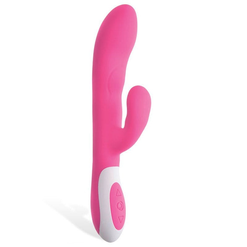 Adam & Eve Warming Rechargeable G Spot Rabbit Vibrator Pink with Dual Motors - - Rabbit Vibrators