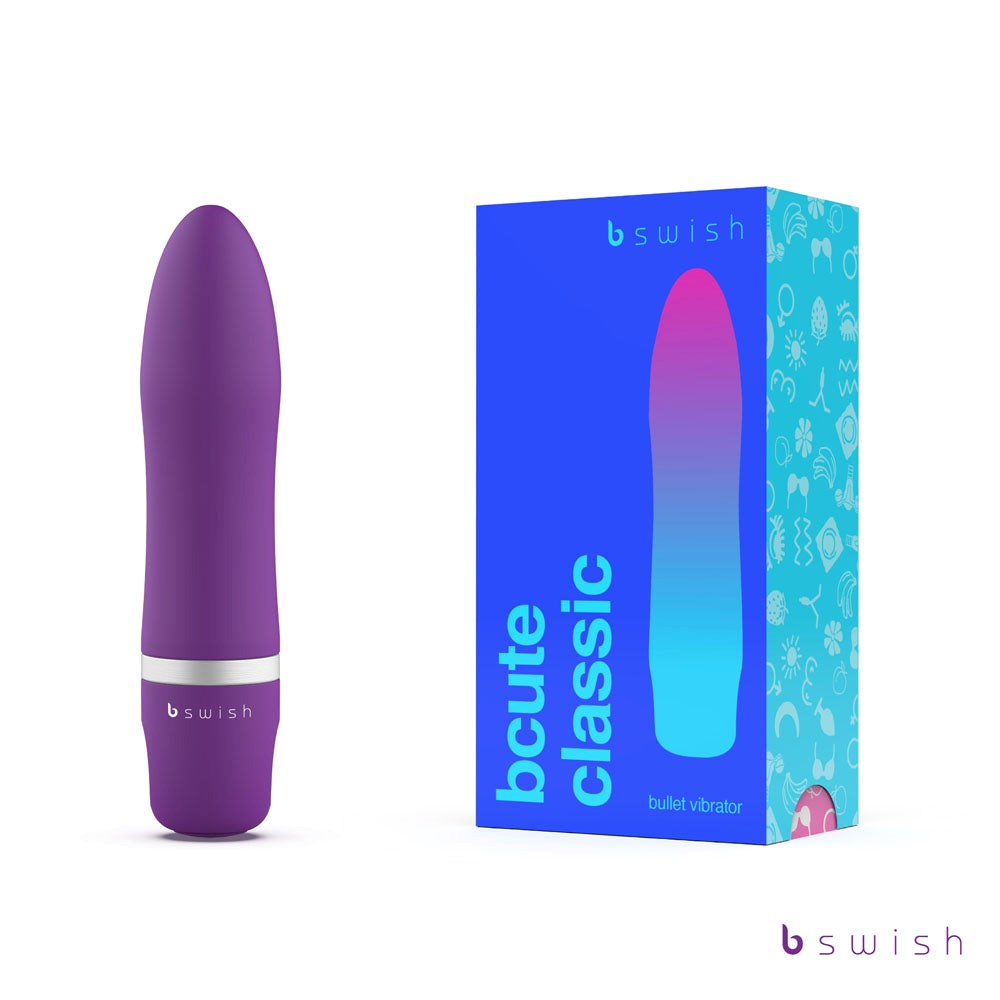 B Swish Bcute Classic Vibrating Bullet Purple - - Bullet Vibrators