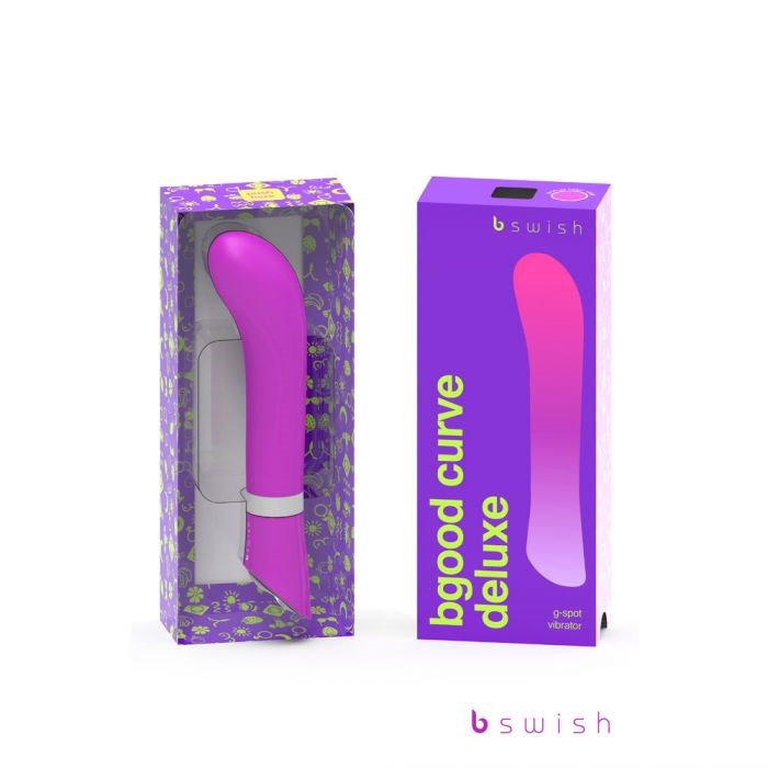 B Swish Bgood Curve Deluxe Multi Function G Spot Vibrator Violet Curved Design - - G-Spot Vibrators