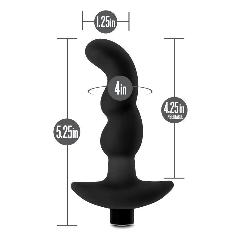 Blush Novelties Anal Adventures Platinum Vibrating Prostate Massager 03 Black - - Prostate Toys