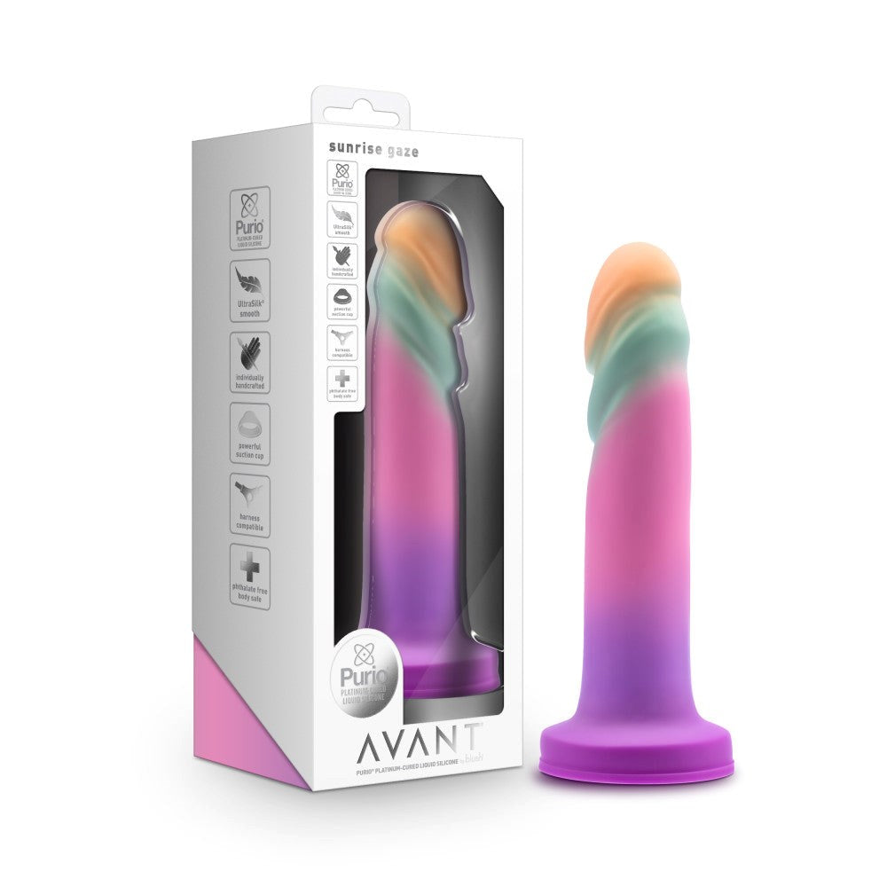 Blush Novelties Avant Sunrise Gaze Sherbet Realistic Dildo 19cm Premium Silicone - - Realistic Dildos
