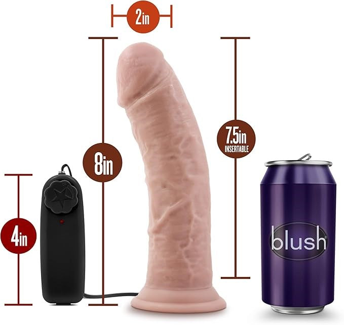 Blush Novelties Dr Skin Dr Joe Vibrating Dong Flesh 20.3cm Multi Speed - - Vibrating Dildos