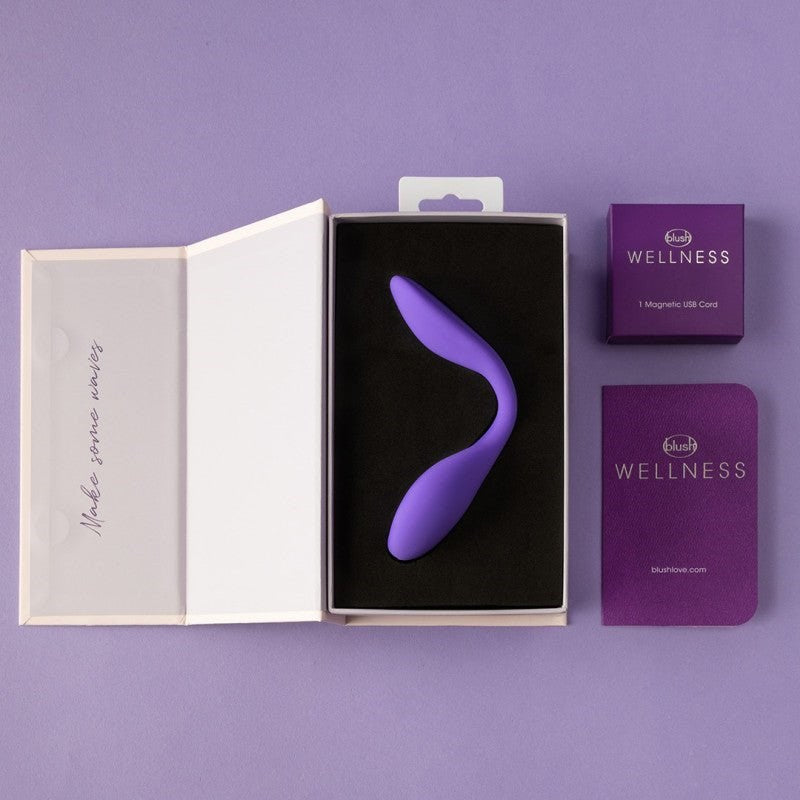 Blush Novelties Wellness Duo USB Rechargeable Couples Vibrator Purple - - Sex Toys For Couples