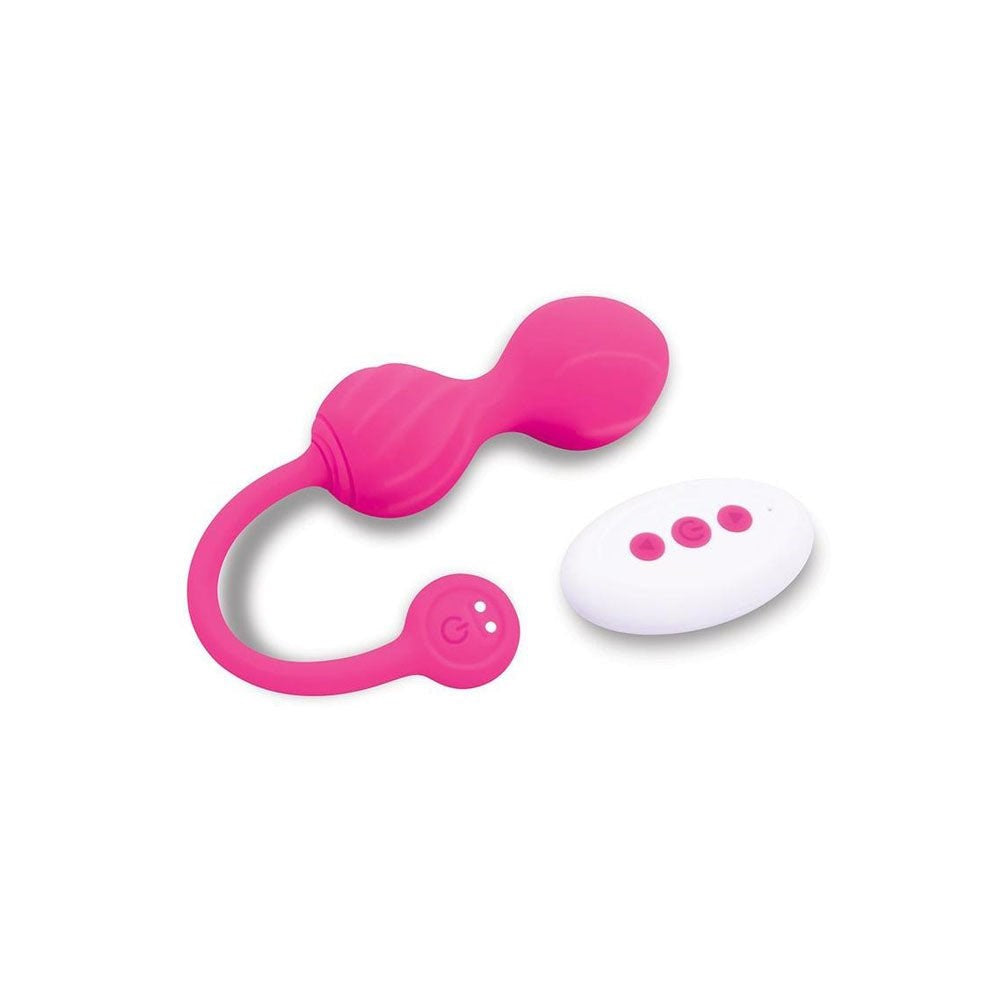 Xgen Products Bodywand Squeeze Remote Control Rechargeable Weighted Kegel Balls Pink - - Love Eggs and Kegel Exercisers