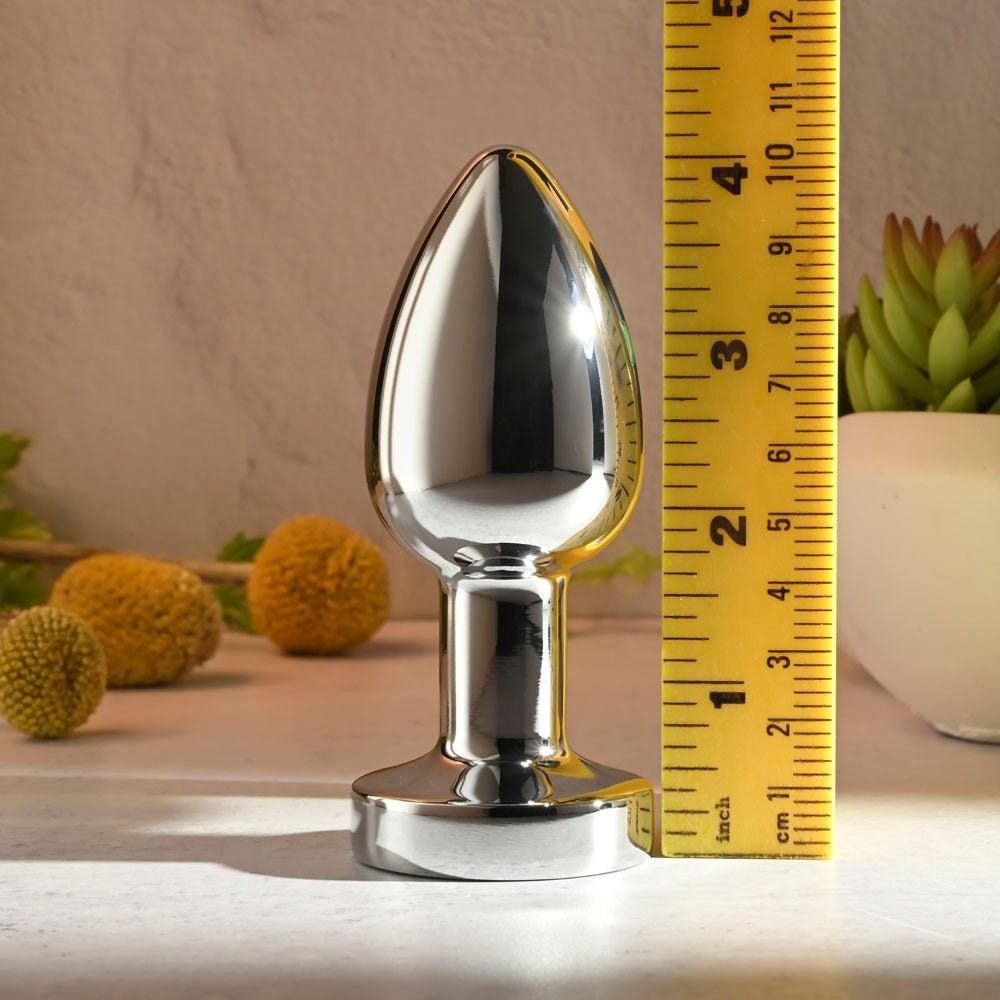 Evolved Gender X ROCKIN USB Rechargeable Vibrating Butt Plug XL Chrome Metal - - Butt Plugs