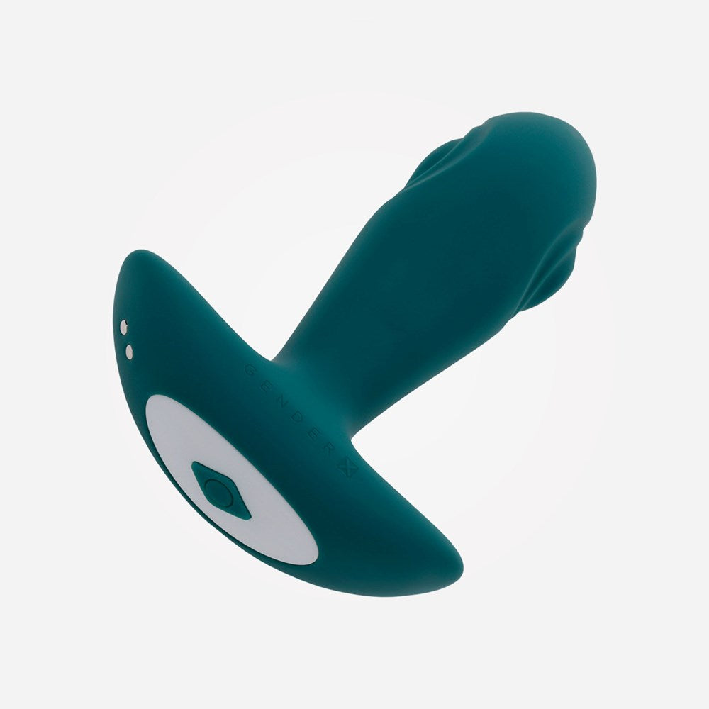 Evolved Gender X TUNNEL TAPPER Tapping Anal Plug with Wireless Remote Grey - - Butt Plugs