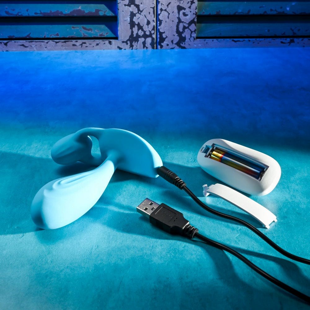 Evolved Gender X WEAR ME OUT Remote Controlled Wearable Adult Vibrator Blue Dual Motor - - Remote Control Vibrators