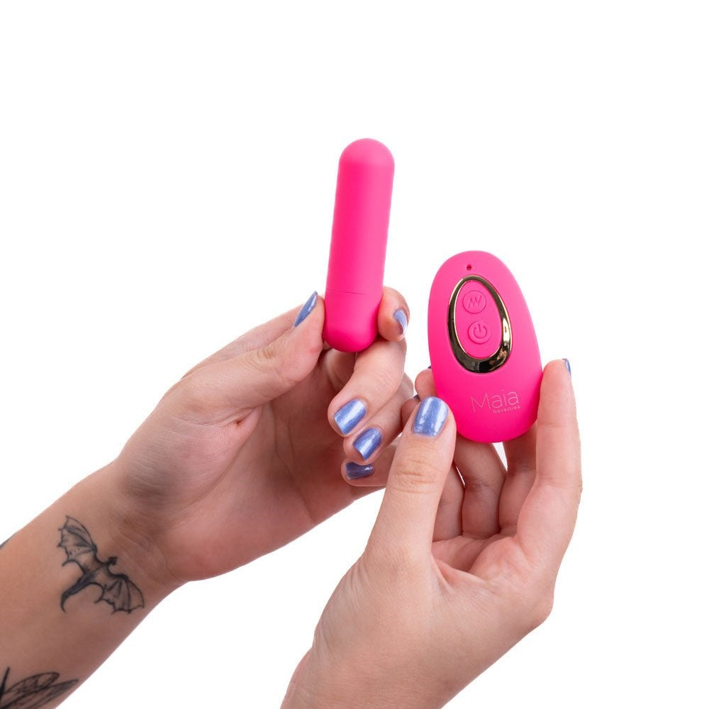 Maia JESSI Remote USB Rechargeable Bullet Vibrator Pink Wireless Control - - Bullet Vibrators