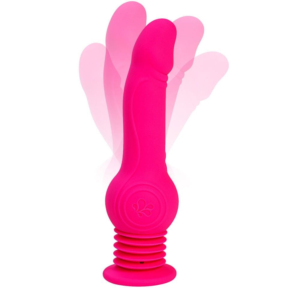 Maia Toys Maia TEGAN USB Rechargeable Jumping Vibrating Dong with Remote Pink - - Vibrating Dildos