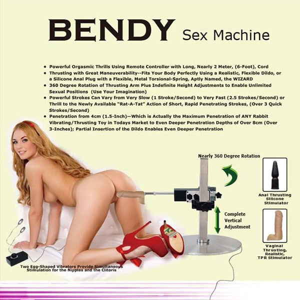 Myworld Bendy Mains Powered Sex Machine with 360 Degree Rotation - - Sex Machines