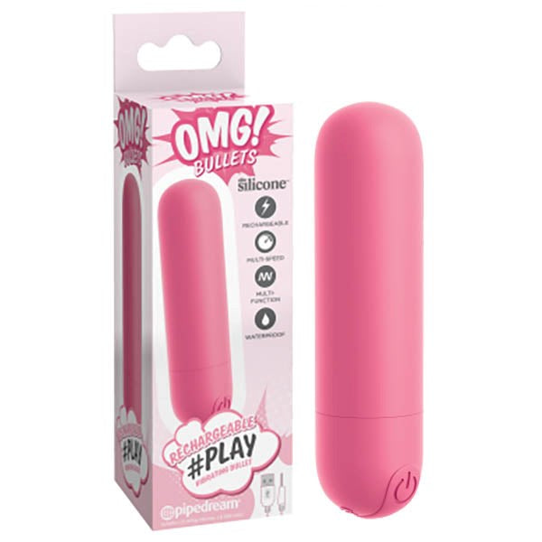 Pipedream OMG! Bullets #Play USB Rechargeable Bullet Pink - - Bullet Vibrators